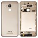 Задня панель корпуса для Asus Zenfone 3 Max (ZC520TL) 5,2", золотиста, з боковою кнопкою