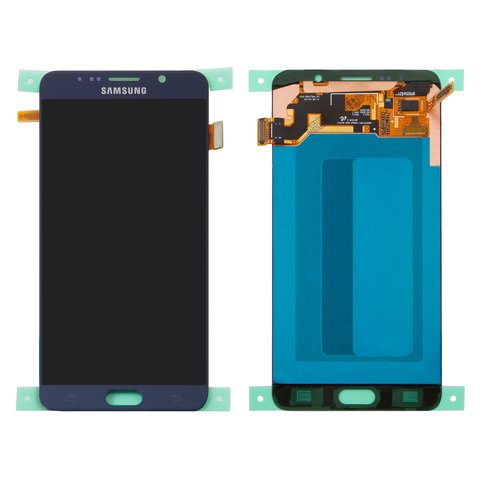 Дисплей для Samsung N9200 Galaxy Note 5, N920C Galaxy Note 5, N920F Galaxy Note 5, синий, без рамки, Оригинал переклеено стекло 