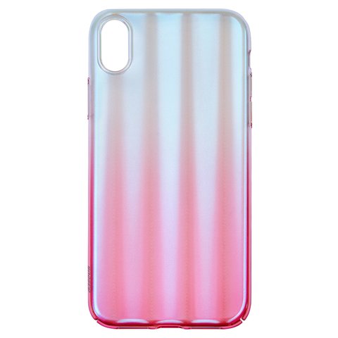 Чохол Baseus для iPhone XR, рожевий, матовий, з переливом, пластик, #WIAPIPH61 JG04