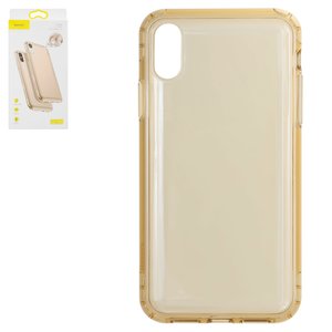 Чохол Baseus для iPhone XR, золотистий, прозорий, захисний, силікон, #ARAPIPH61 SF0V