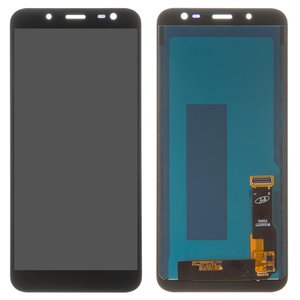 Дисплей для Samsung J600 Galaxy J6, черный, с регулировкой яркости, Best copy, без рамки, Сopy, TFT 