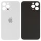 Задня панель корпуса для iPhone 12 Pro Max, срібляста, біла, не потрібно знімати скло камери, big hole, silver