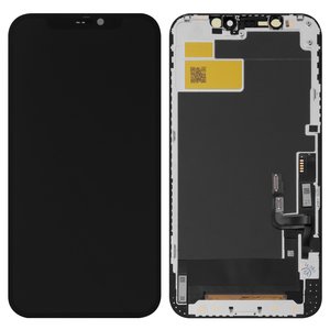 Дисплей для iPhone 12, iPhone 12 Pro, черный, с рамкой, Copy, TFT , JK