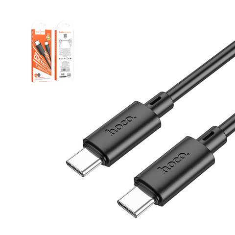 USB кабель Hoco X88, 2xUSB тип C, 100 см, 60 Вт, чорний, #6931474783363