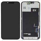 Дисплей для iPhone 13, чорний, з рамкою, High Copy, (OLED), GX OEM hard