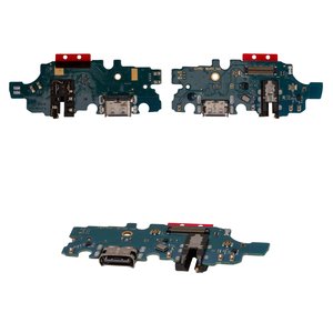 Шлейф для Samsung A146 Galaxy A14 5G, A146B Galaxy A14 5G, M146B Galaxy M14, конектора навушників, конектора зарядки, з мікрофоном, з компонентами, High Copy, плата зарядки