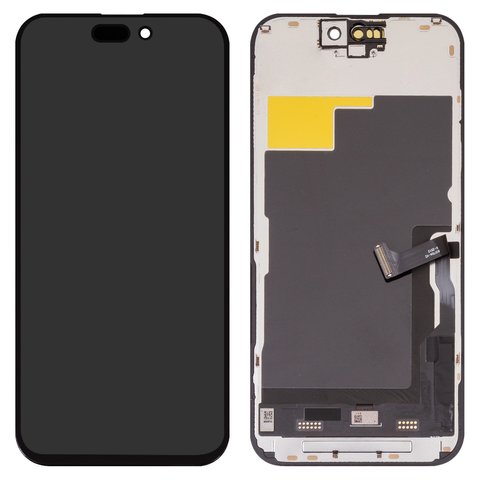 Дисплей для iPhone 15 Pro, черный, с рамкой, Copy, TFT , ZY, LTPS FHD