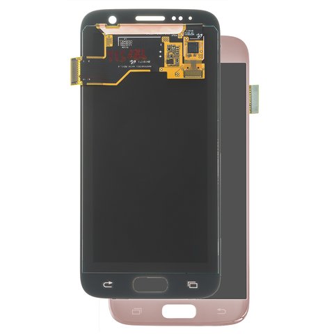 Pantalla LCD puede usarse con Samsung G930 Galaxy S7, rosado, sin marco, Original, empaque industrial, #GH97 18523E GH97 18757E GH97 18761E