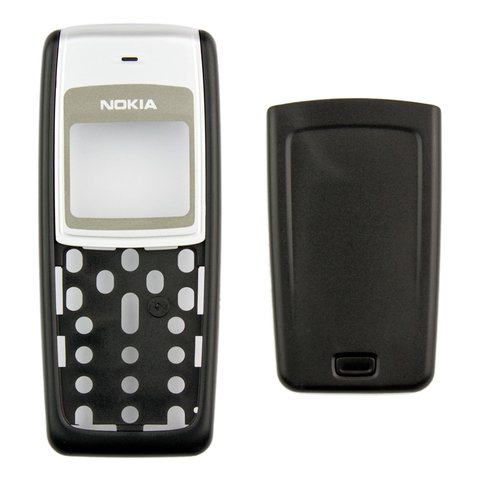 Carcasa puede usarse con Nokia 1110, 1110i, 1112, High Copy, negro, paneles delantero y trasero