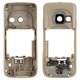 Housing Middle Part compatible with Nokia N73, (golden, without components)