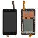 LCD compatible with HTC Desire 400 Dual Sim, T528w One SU, (black, with frame)