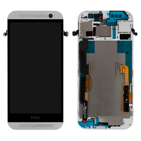 LCD compatible with HTC One M8, white 