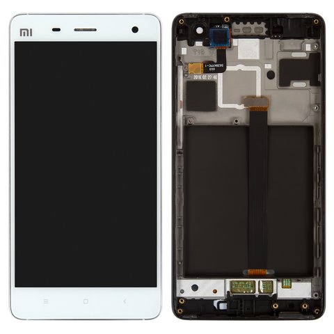 Pantalla LCD puede usarse con Xiaomi Mi 4, blanco, con marco, Original PRC 