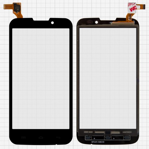 Touchscreen compatible with Prestigio MultiPhone 5503 Duo, black, 139x70 mm #MCF 050 1436 V1.0
