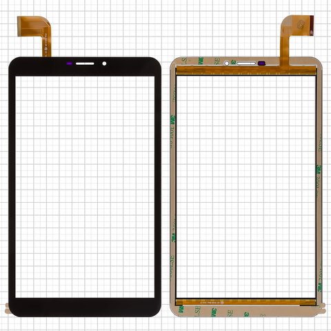 Touchscreen compatible with China Tablet PC 7"; Bravis NB85 3G; Pixus Touch 8 3G, black, 120 mm, 51 pin, 204 mm, capacitive, 7,85"  #FPCA 80A15 V01 HK80DR2840 FPCA 80A15 V02 ZC 1452 FPC FC80J196 00