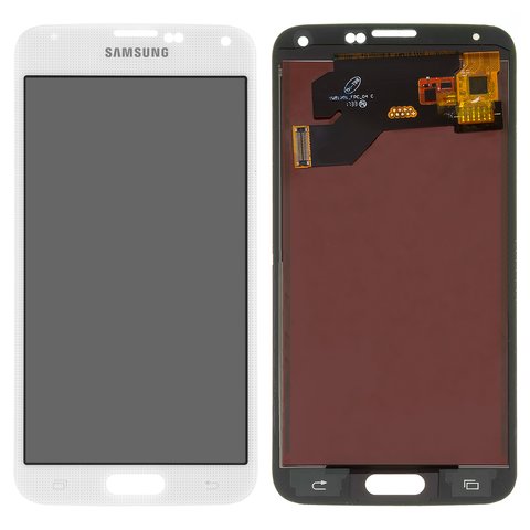 LCD compatible with Samsung G900 Galaxy S5, white, with light adjustable, Best copy, without frame, Copy, TFT  