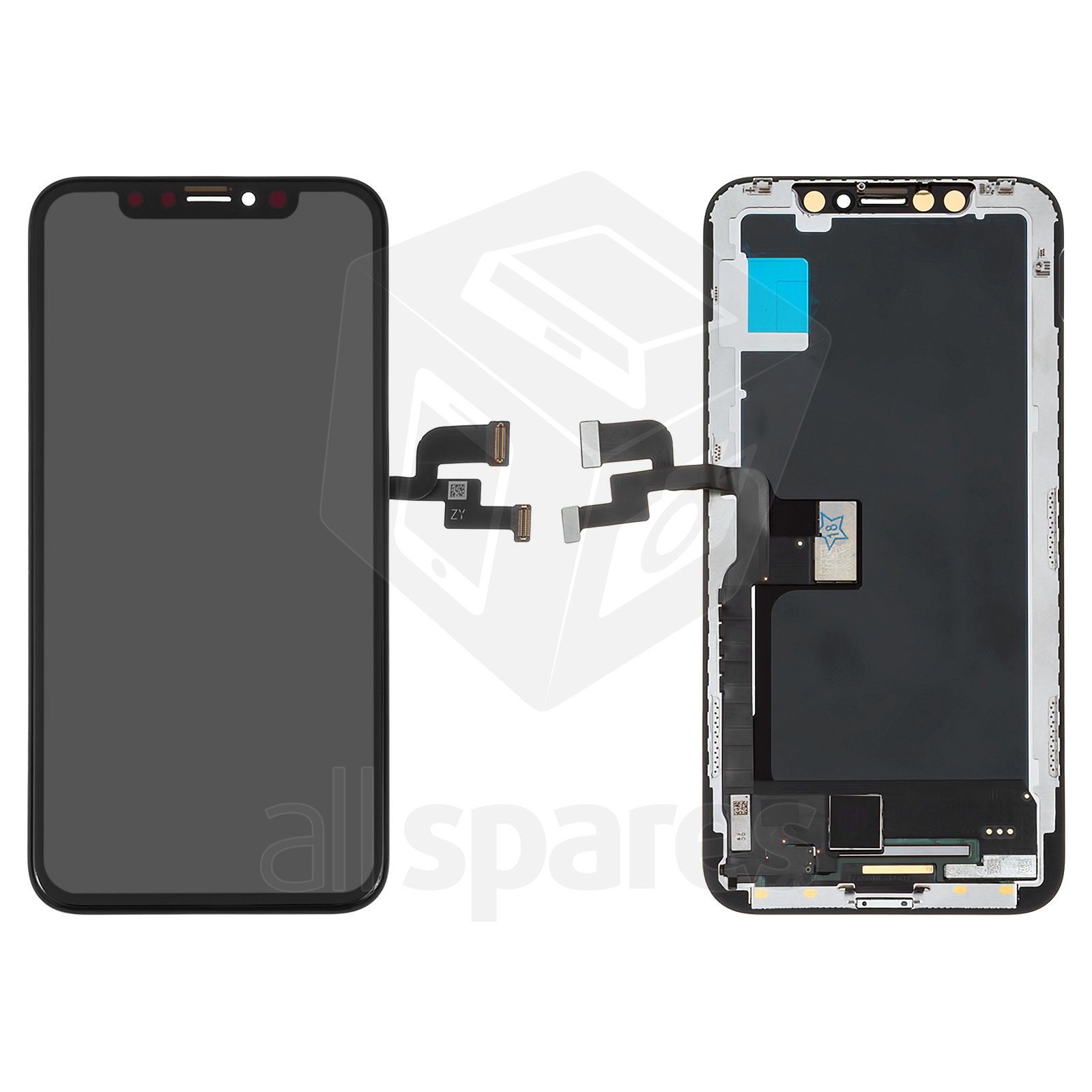 Lcd Compatible With Iphone X Black With Touchscreen With Frame Oled Copy a Gx Oem Soft All Spares