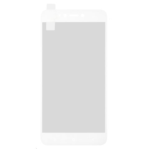 Vidrio de protección templado All Spares puede usarse con Xiaomi Redmi Note 5A Prime, 0,26 mm 9H, Full Screen, compatible con estuche, blanco, Este vidrio cubre toda la pantalla.