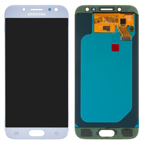 Pantalla LCD puede usarse con Samsung J530 Galaxy J5 2017 , azul claro, sin marco, original vidrio reemplazado 