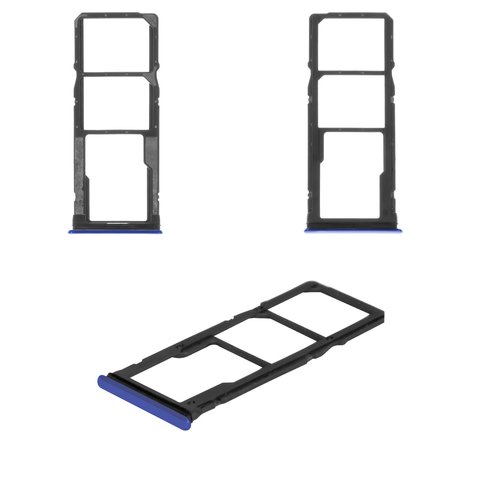 SIM Card Holder compatible with Xiaomi Redmi 7, dark blue, M1810F6LG, M1810F6LH, M1810F6LI 