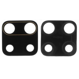 Vidrio de cámara puede usarse con Xiaomi Redmi Note 9 Pro, Redmi Note 9S, negro, sin marco, 19x19mm, M2003J6A1G