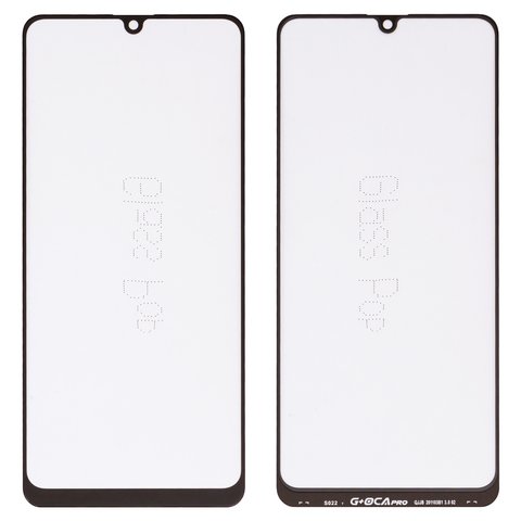 Housing Glass G+OCA PRO compatible with Samsung A225 Galaxy A22, A315 Galaxy A31, with OCA film, black 