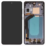 LCD compatible with Samsung S937 Galaxy S25 Edge, (black, with frame, High Copy, (OLED))