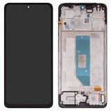 LCD compatible with Xiaomi Redmi Note 14 4G, (black, with frame, High Copy, 159.6mm, (OLED), 24117RN76G, 24117RN76O, global version)