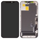 Дисплей для iPhone 12, iPhone 12 Pro, черный, с рамкой, HC, без ошибки, (OLED), DD-OLED OEM soft, diagnosable