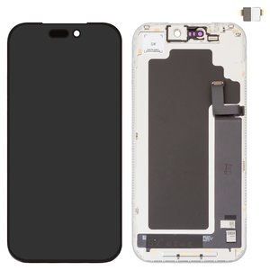 LCD compatible with iPhone 17 Pro, black, with frame, HC, OLED , GX OEM soft, 120Hz 