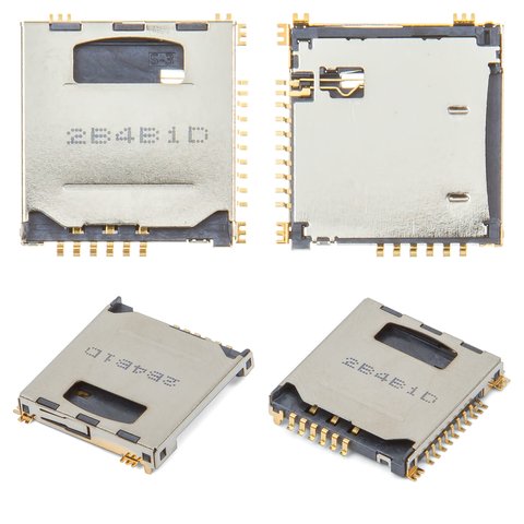 SIM Card Connector compatible with Samsung C3010, P900, S5230 Star, S5230W, with memory card connector 