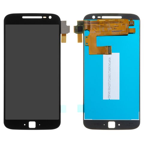LCD compatible with Motorola XT1640 Moto G4 Plus, black, without frame, Copy 