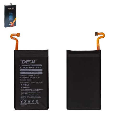 Battery Deji EB BG965ABE compatible with Samsung G965 Galaxy S9 Plus, Li ion, 3.85 V, 3500 mAh