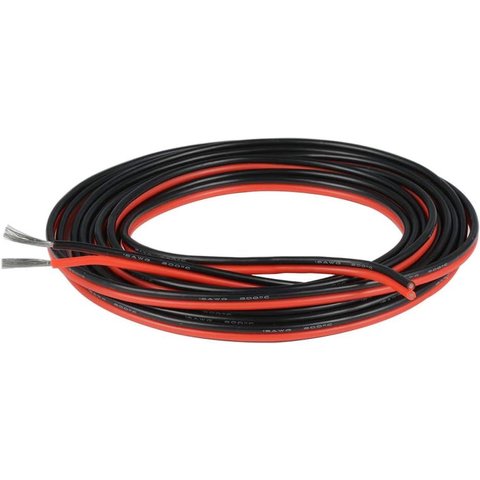 Wire In Silicone Insulation 18AWG, 0.82 mm², 1 m, black 