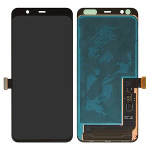 LCD compatible with Google Pixel 4 XL, black, without frame, original change glass 