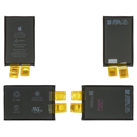 Battery compatible with iPhone X, Li ion, 3.81 V, 3100 mAh, without a controller, High Capacity #616 00347