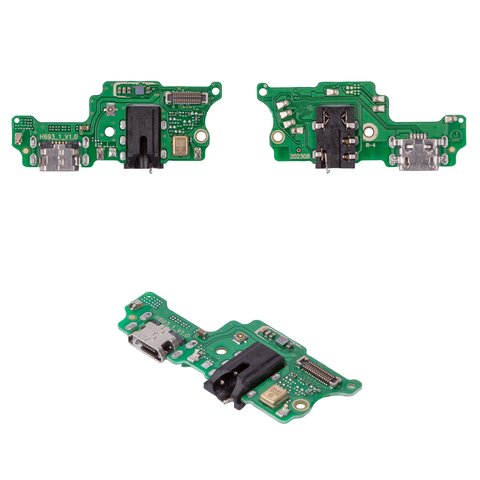 Flat Cable compatible with Tecno Camon 16, Camon 16 Pro, Camon 16 SE, headphone connector, charge connector, with microphone, with components, Copy, charging board