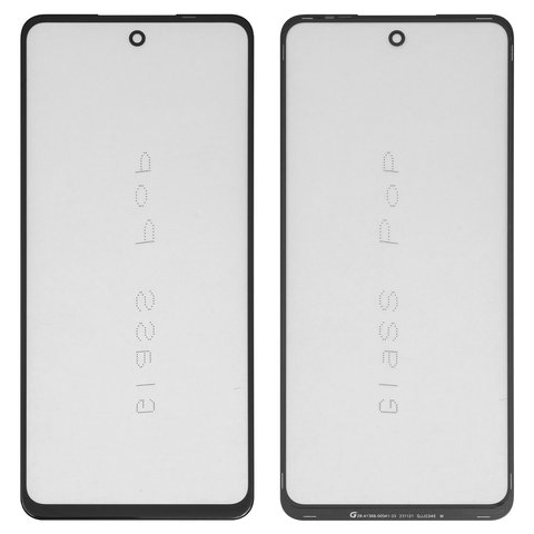 Стекло корпуса G+OCA PRO для Tecno Pop 8, Spark 20 KJ5 , Spark 20C BG7 , Spark Go 2024  BG6 ; Infinix Hot 40i X6528B , Smart 8 X6525 , с OCA пленкой, черное
