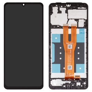 LCD compatible with Samsung A065 Galaxy A06, black, with frame, High Copy 