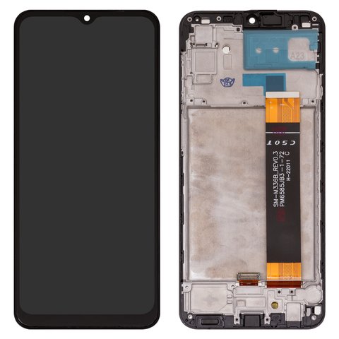 LCD compatible with Samsung A235 Galaxy A23, black, with frame, High Copy 