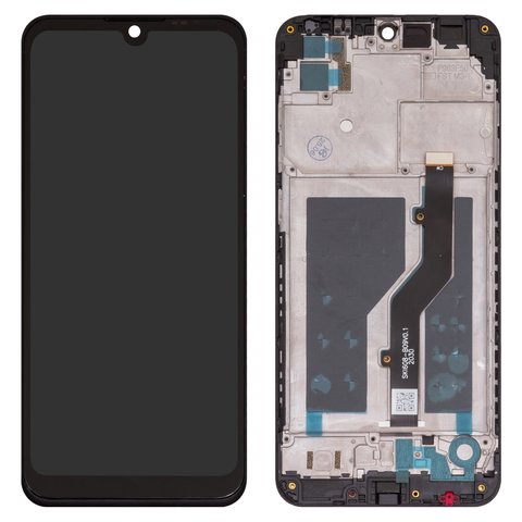 LCD compatible with ZTE Blade A5 2020 , black, with frame, High Copy, SKI608 B09 V0.1 