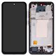 LCD compatible with Samsung A356 Galaxy A35 5G, (dark blue, with frame, Copy, (TFT))