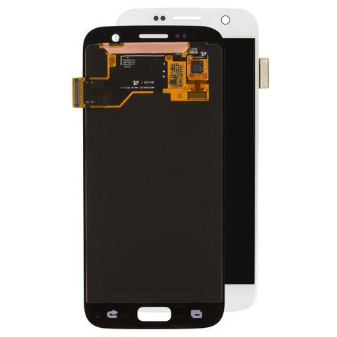 Pantalla LCD puede usarse con Samsung G930 Galaxy S7, blanco, sin marco, Original PRC , original glass