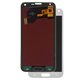 Pantalla LCD puede usarse con Samsung G900 Galaxy S5, blanco, con ajuste de brillo, sin marco, Copy, (TFT)