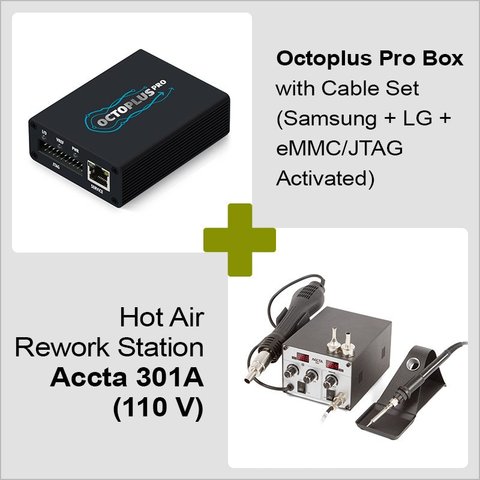 Octoplus Pro Box + Estación de soldadura de aire caliente Accta 301A 110 V 