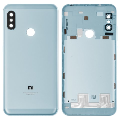 Panel trasero de carcasa puede usarse con Xiaomi Mi A2 Lite, Redmi 6 Pro, azul, M1805D1SG
