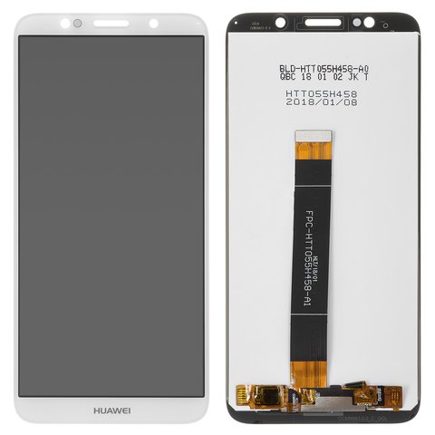Pantalla LCD puede usarse con Huawei Honor 7A 5,45", Honor 7s, Y5 2018 , Y5 Prime 2018 , blanco, Logo Honor, sin marco, Original PRC , DUA L22 