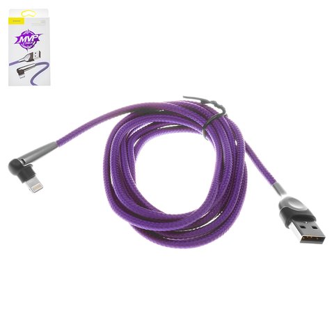 Cable de carga Baseus MVP Elbow, USB tipo A, Lightning, 200 cm, 1.5 A, azul, #CALMVP E03