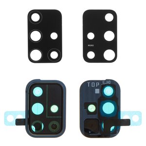 Vidrio de cámara puede usarse con Samsung A715 Galaxy A71, negro, con marcos