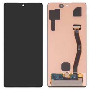 Pantalla LCD puede usarse con Samsung G770 Galaxy S10 Lite, negro, sin marco, High Copy, OLED 